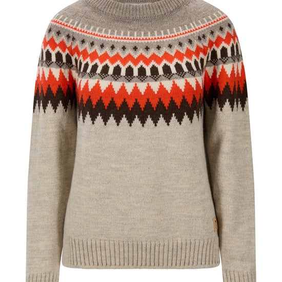 Dale Of Norway LOSNA Wollpullover Damen – Birch Melange - Coffee