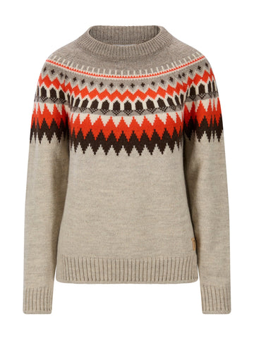 Dale Of Norway LOSNA Wollpullover Damen – Birch Melange - Coffee