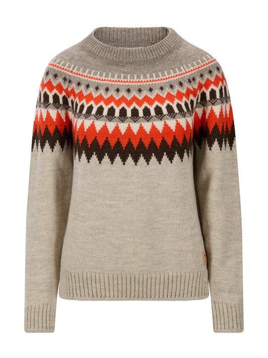 Dale Of Norway LOSNA Wollpullover Damen – Birch Melange - Coffee