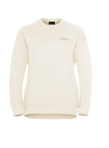 Jack Wolfskin W ESSENTIAL CREWNECK W cotton white 2XL - PeakStyle
