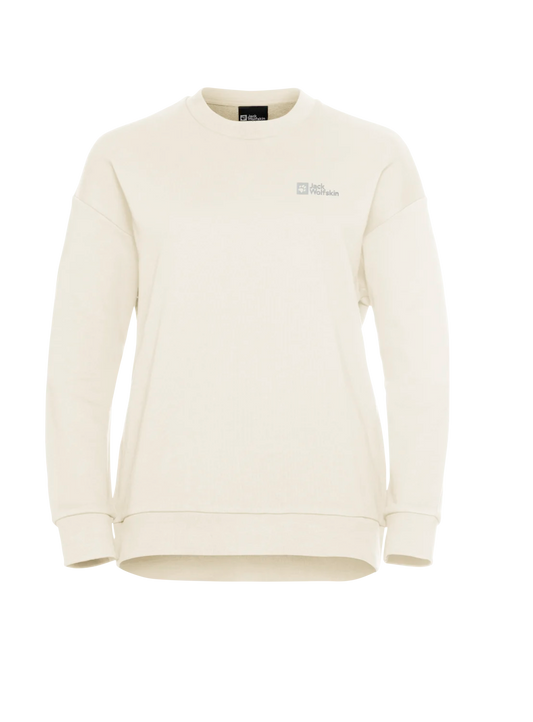 Jack Wolfskin W ESSENTIAL CREWNECK W cotton white 2XL - PeakStyle