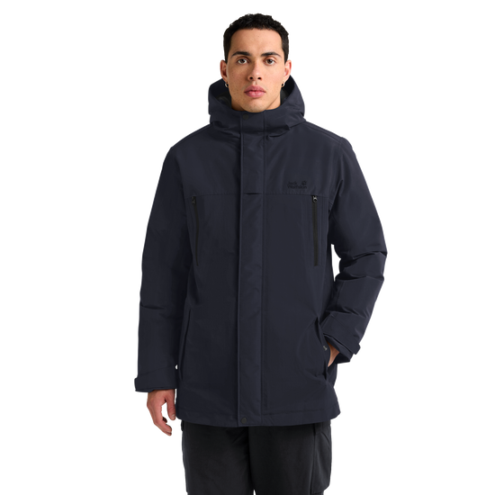 Jack Wolfskin GLACIER SHIELD Winterjacke Herren Dark Navy – Model Vorderansicht