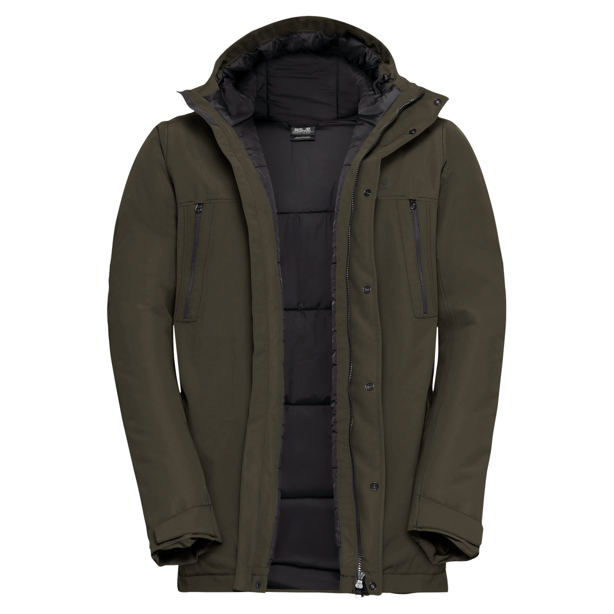 Jack Wolfskin GLACIER SHIELD Winterjacke Herren Obsidian Moss – Rückansicht