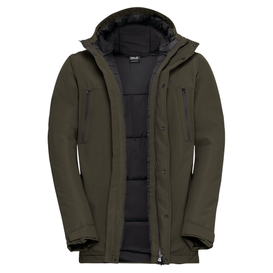Jack Wolfskin GLACIER SHIELD Winterjacke Herren Obsidian Moss – Rückansicht