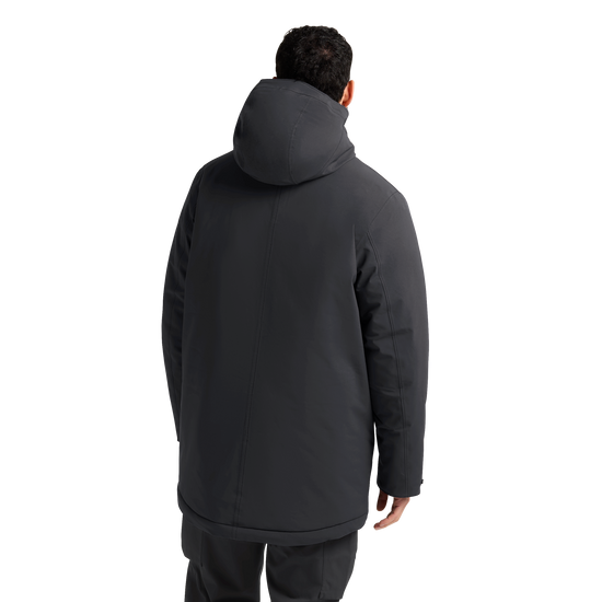 Jack Wolfskin COLD CAMP COAT Herren in Black – Studio-Rückansicht