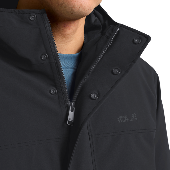 Jack Wolfskin COLD CAMP COAT Herren in Black – Materialdetail