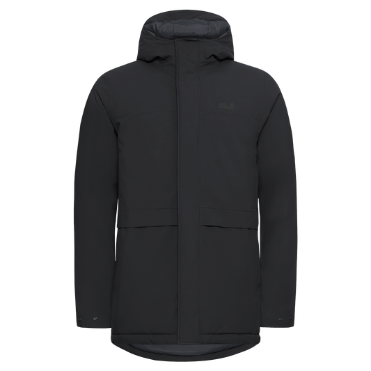 Jack Wolfskin COLD CAMP COAT Herren in Black – Vorderansicht