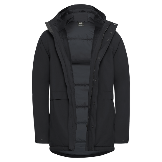 Jack Wolfskin COLD CAMP COAT Herren in Black – Rückansicht