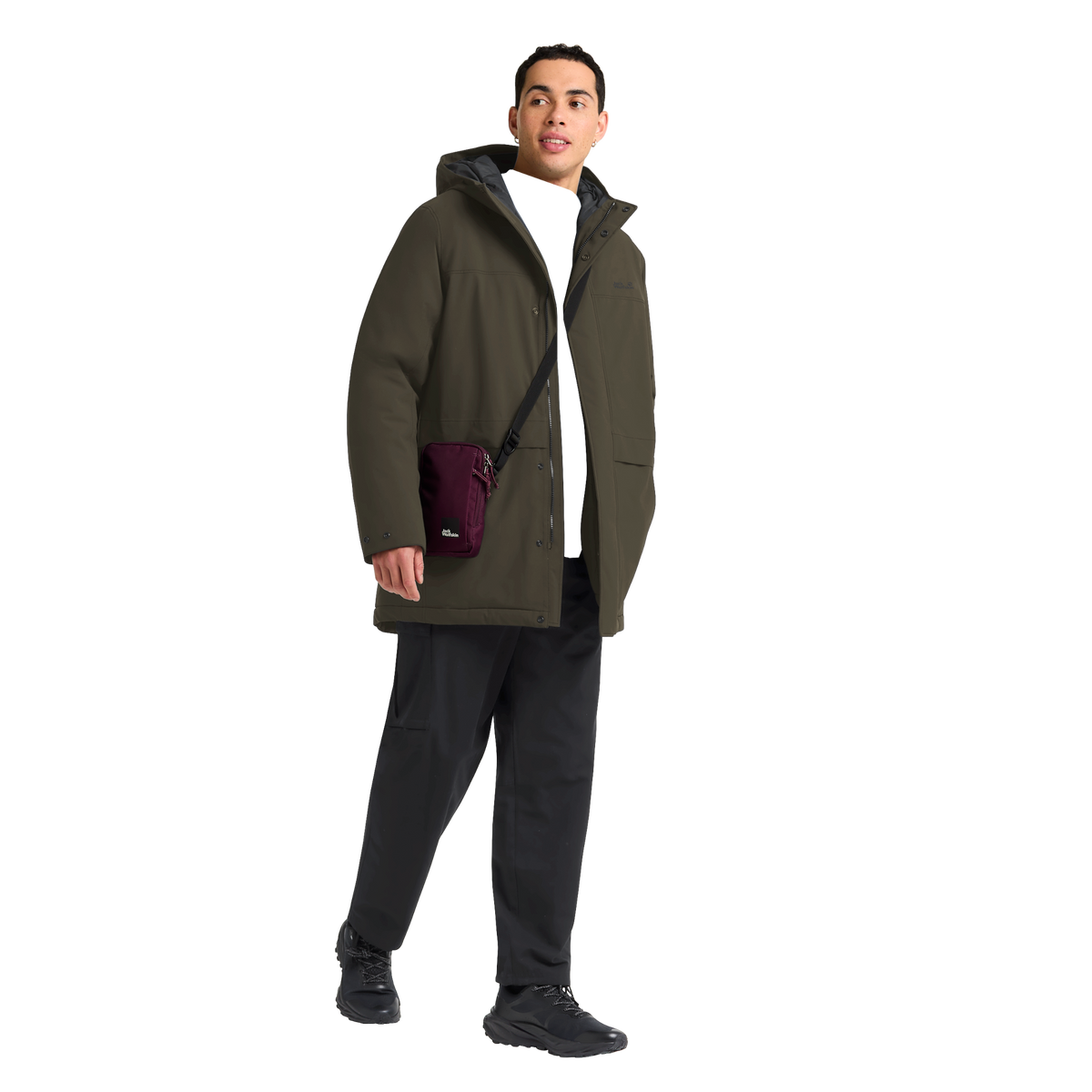 Jack Wolfskin COLD CAMP COAT Herren in Obsidian Moss – Modelansicht