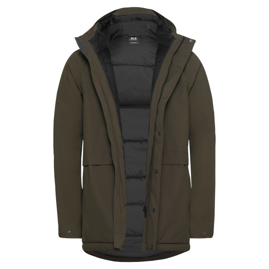 Jack Wolfskin COLD CAMP COAT Herren in Obsidian Moss – Rückansicht