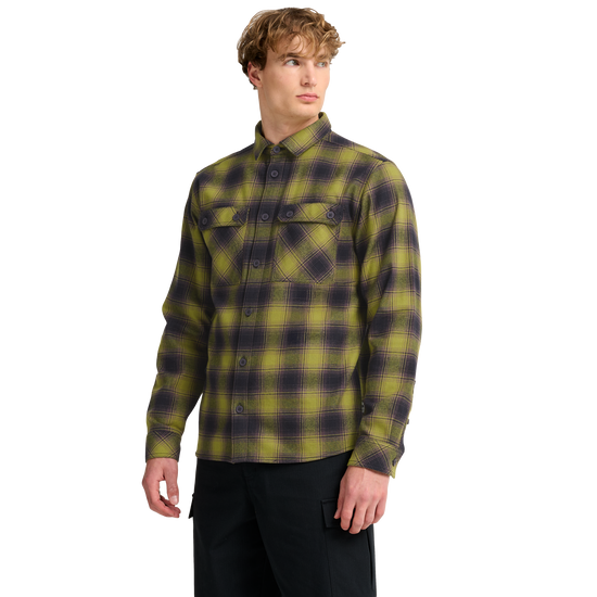 Jack Wolfskin BAJA FLANNEL SHIRT M Check Dark Navy / Sheer Plum – Studio Vorderseite