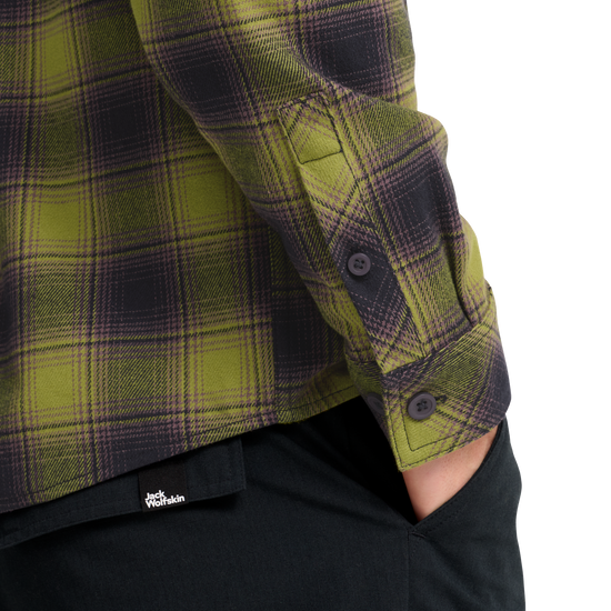Jack Wolfskin BAJA FLANNEL SHIRT M Check Dark Navy / Sheer Plum – Produktdetail