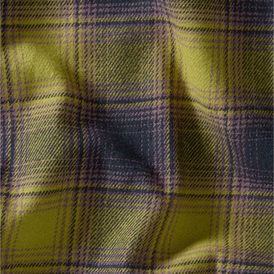 Jack Wolfskin BAJA FLANNEL SHIRT M Check Dark Navy / Sheer Plum – Freisteller Detail