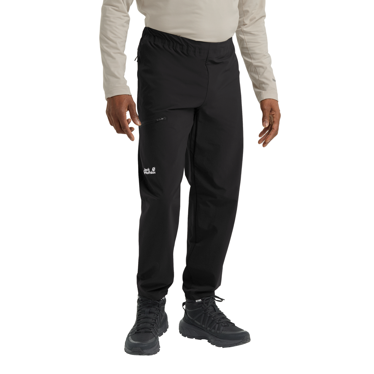 Jack Wolfskin PRELIGHT TRAIL PANTS M Black – Studio Vorderansicht