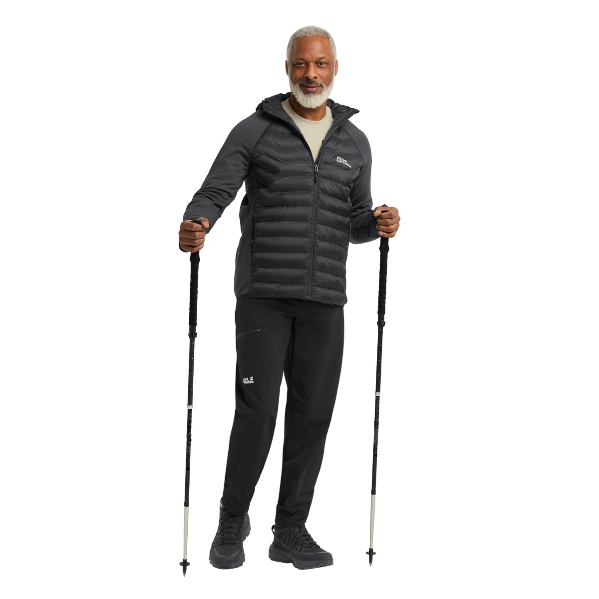 Jack Wolfskin PRELIGHT TRAIL PANTS M Black – Studio Seitenansicht