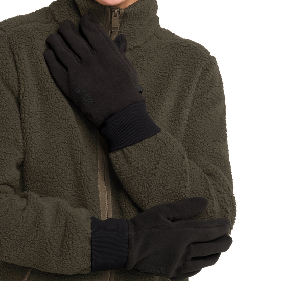 Jack Wolfskin VERTIGO GLOVE Unisex Fleecehandschuhe Black 2-ma100