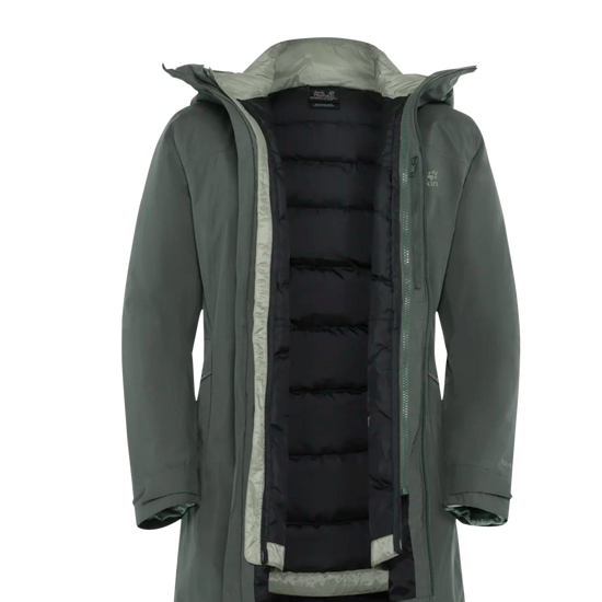 Jack Wolfskin W ICECAPE 3IN1 DOWN JACKET W RDS slate green 2XL - PeakStyle