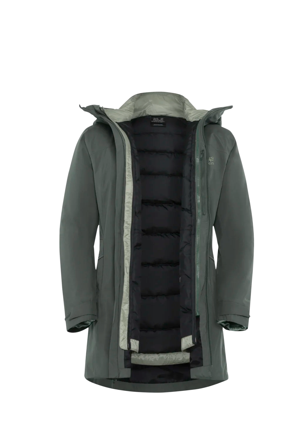 Jack Wolfskin W ICECAPE 3IN1 DOWN JACKET W RDS slate green 2XL - PeakStyle