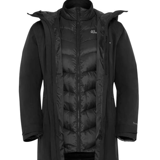 Jack Wolfskin W ICECAPE 3IN1 DOWN JACKET W RDS black 2XL - PeakStyle