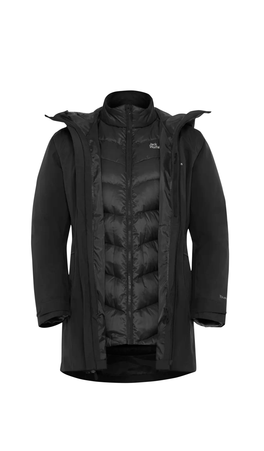 Jack Wolfskin W ICECAPE 3IN1 DOWN JACKET W RDS black 2XL - PeakStyle