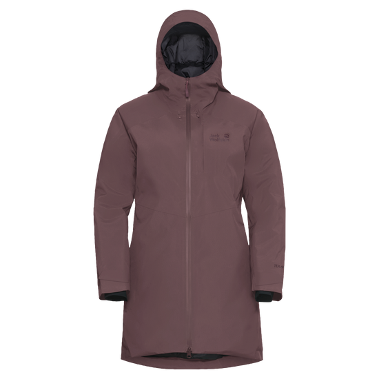 Jack Wolfskin ICECAPE 2L DOWN INS Damen-Daunenjacke Sheer Plum – Packshot Vorderansicht