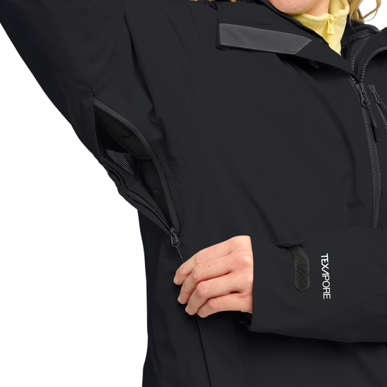 Jack Wolfskin FLOWLINE 3IN1 JKT W – Black