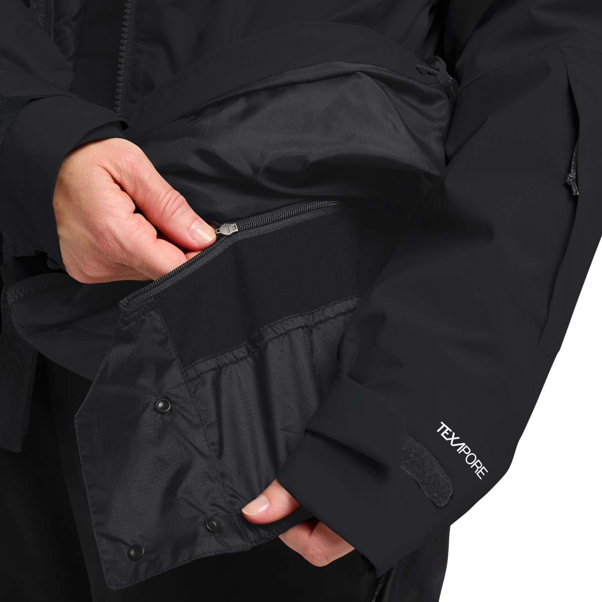 Jack Wolfskin FLOWLINE 3IN1 JKT W – Black