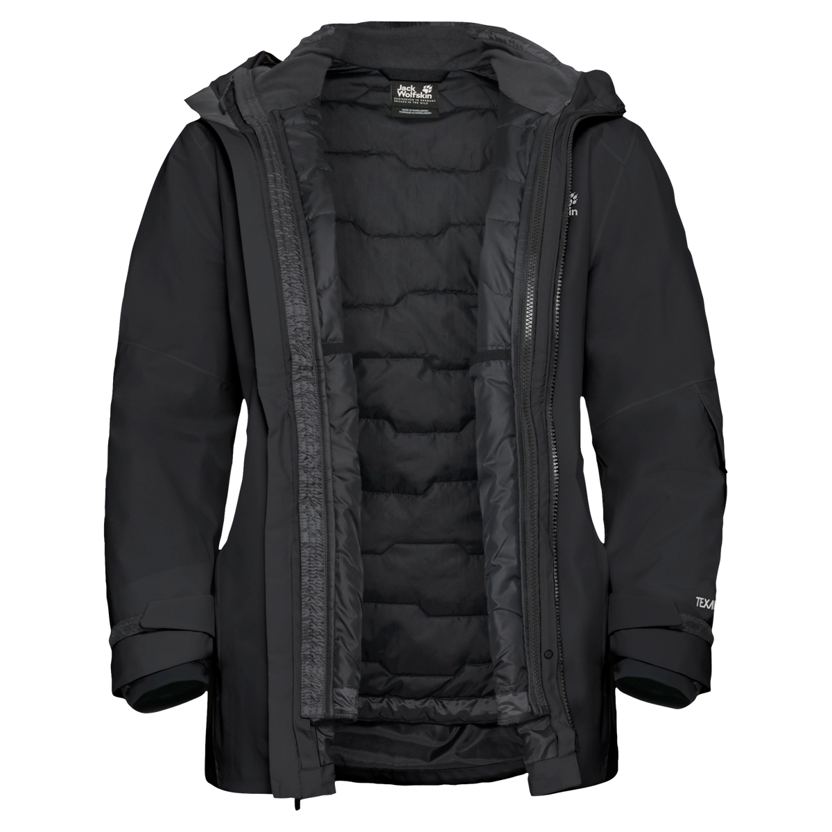 Jack Wolfskin FLOWLINE 3IN1 JKT W – Black