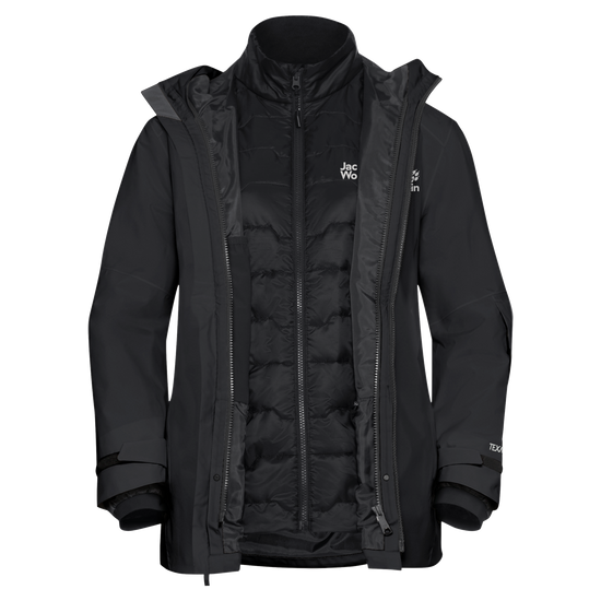 Jack Wolfskin FLOWLINE 3IN1 JKT W – Black