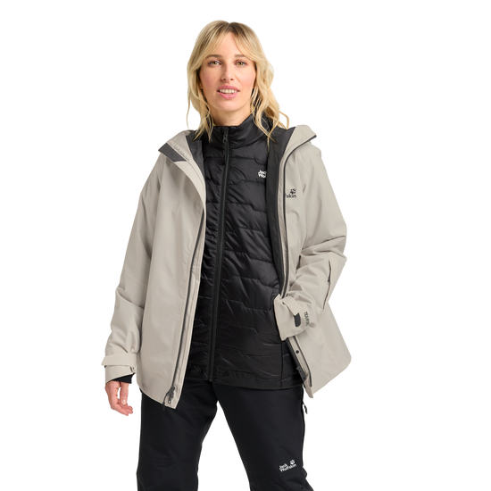 Jack Wolfskin FLOWLINE 3IN1 JKT W – Pale Sand