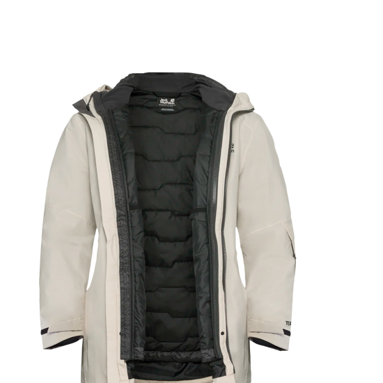 Jack Wolfskin W FLOWLINE 3IN1 JACKET W pale sand XL - PeakStyle