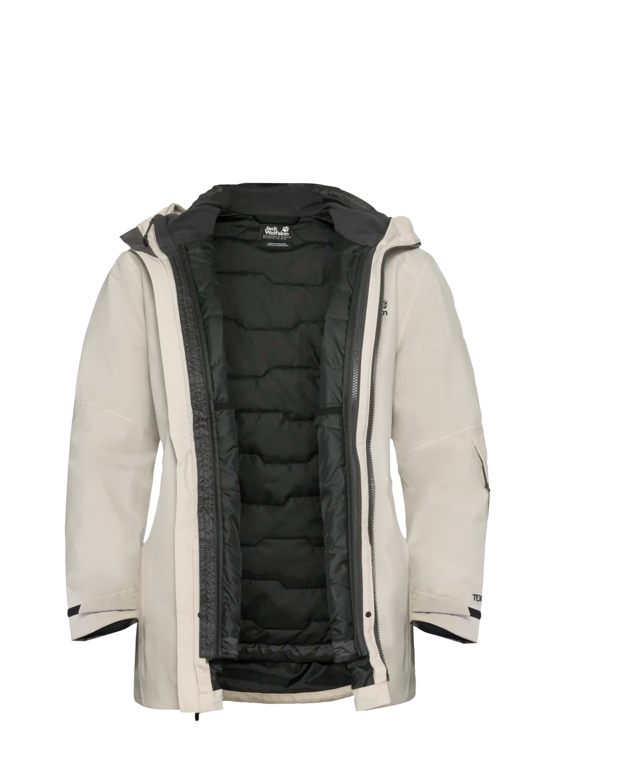 Jack Wolfskin W FLOWLINE 3IN1 JACKET W pale sand XL - PeakStyle