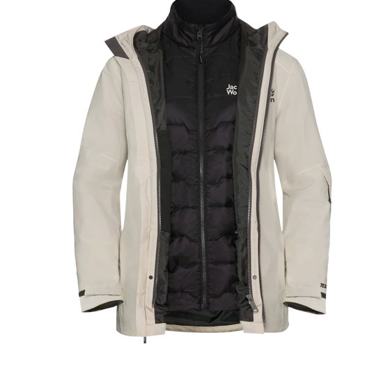 Jack Wolfskin W FLOWLINE 3IN1 JACKET W pale sand XL - PeakStyle