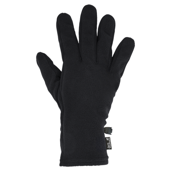 Jack Wolfskin REAL STUFF GLOVE Black – Frontansicht