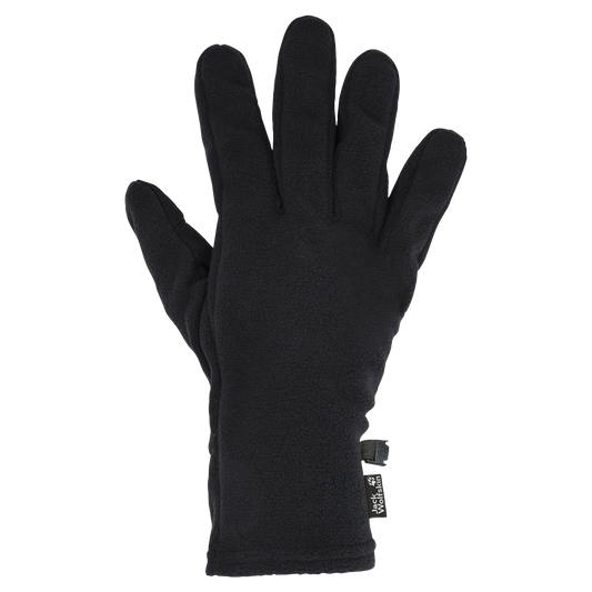 Jack Wolfskin REAL STUFF GLOVE Black – Frontansicht