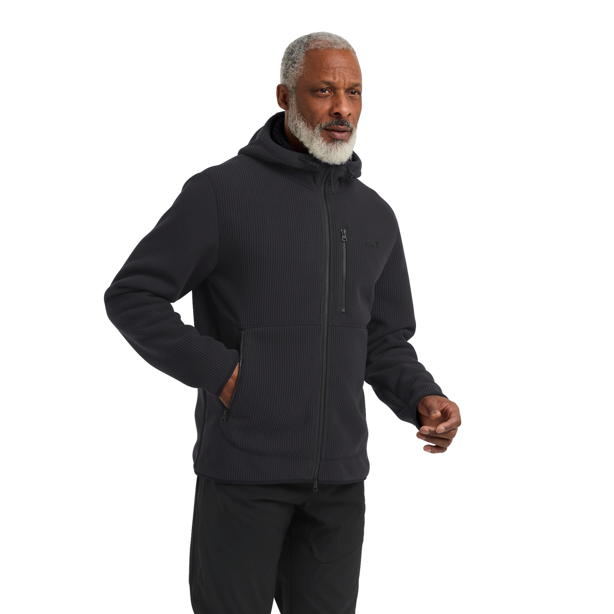 Jack Wolfskin LAKE RIDGE HOODED Jacke Herren – Black – 1-ma100