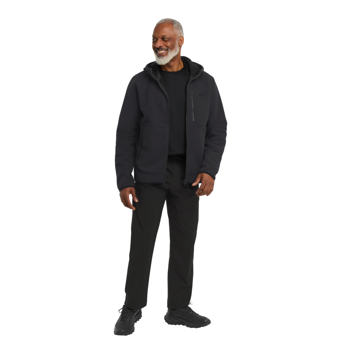 Jack Wolfskin LAKE RIDGE HOODED Jacke Herren – Black – 3-ma110