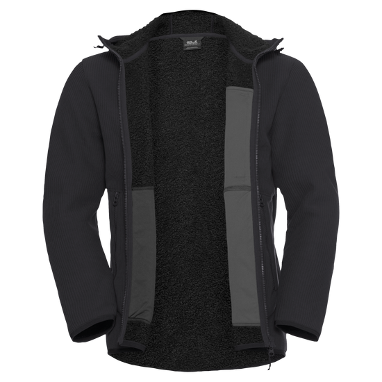 Jack Wolfskin LAKE RIDGE HOODED Jacke Herren – Black – 9-a105