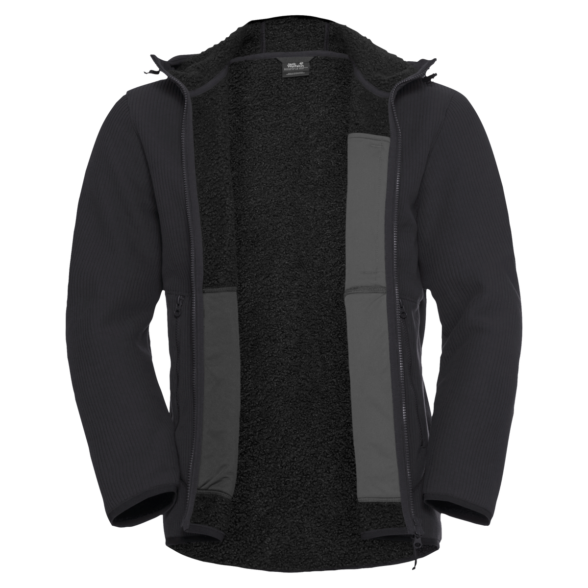 Jack Wolfskin LAKE RIDGE HOODED Jacke Herren – Black – 9-a105