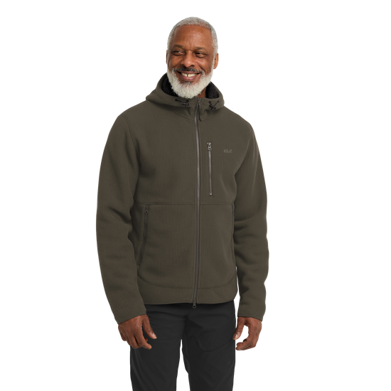 Jack Wolfskin LAKE RIDGE HOODED Jacke Herren – Obsidian Moss – 1-ma100