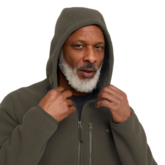 Jack Wolfskin LAKE RIDGE HOODED Jacke Herren – Obsidian Moss – 4-ma125