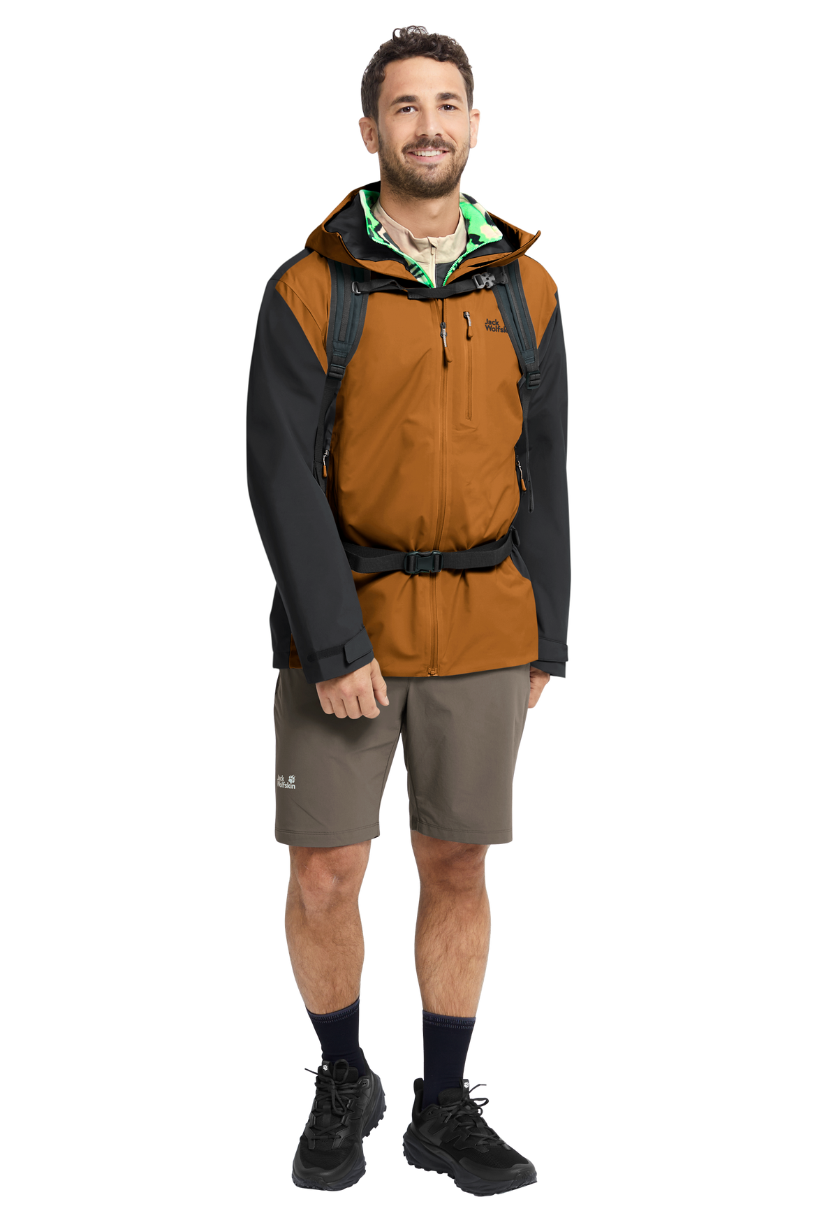 Jack Wolfskin RAINRUSH 2L Jacke Herren – Autumn Leaves