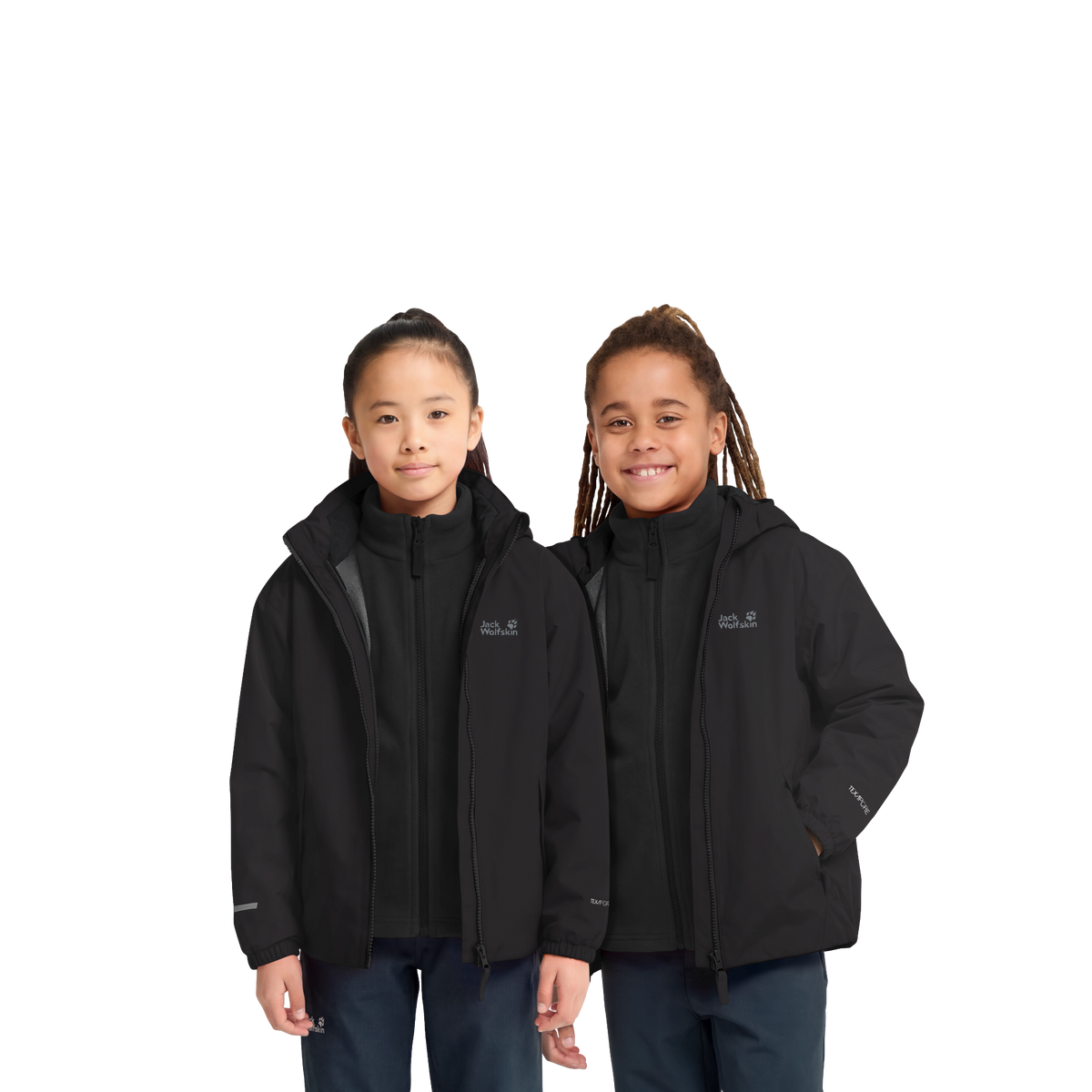 Jack Wolfskin ICELAND 3IN1 Kinder 3-in-1-Jacke – Black – Ansicht 13