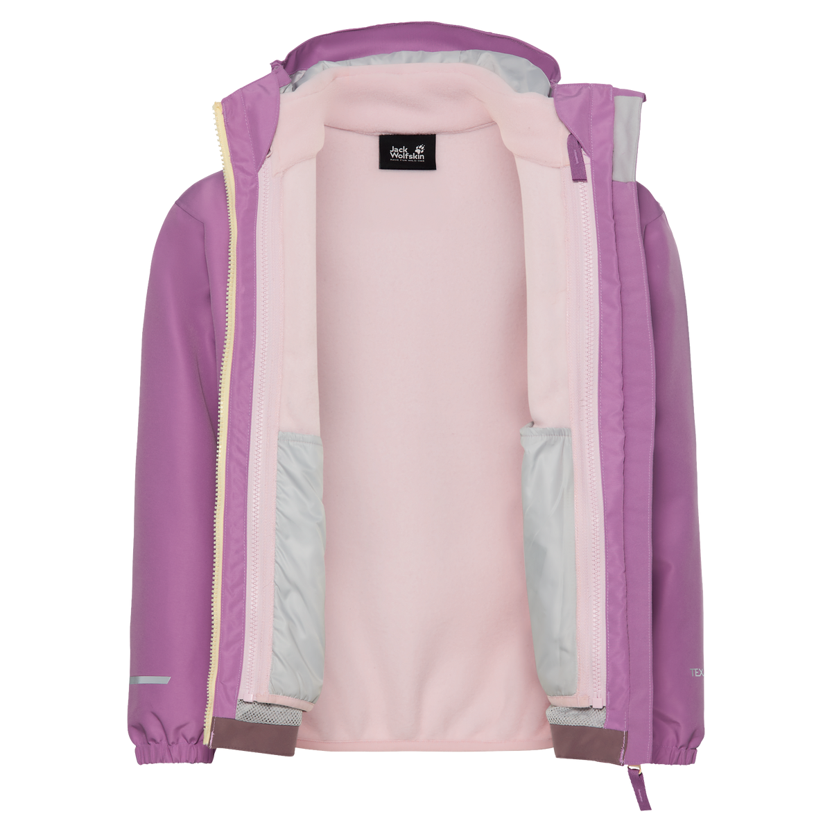 Jack Wolfskin ICELAND 3IN1 Kinder 3-in-1-Jacke – Vivid Orchid – Ansicht 2