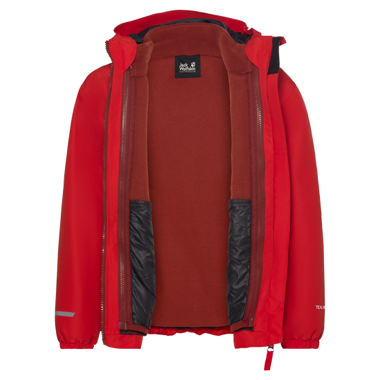 Jack Wolfskin ICELAND 3IN1 Kinder 3-in-1-Jacke – Siren Red – Ansicht 2