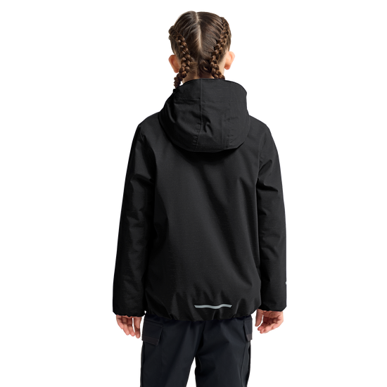 Jack Wolfskin GO GLOW JKT K Kinder Winterjacke Black – Detailansicht