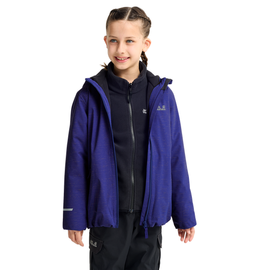 Jack Wolfskin GO GLOW JKT K Kinder Winterjacke Glow Ink – Detailansicht