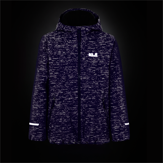 Jack Wolfskin GO GLOW JKT K Kinder Winterjacke Glow Ink – Packshot Innenansicht