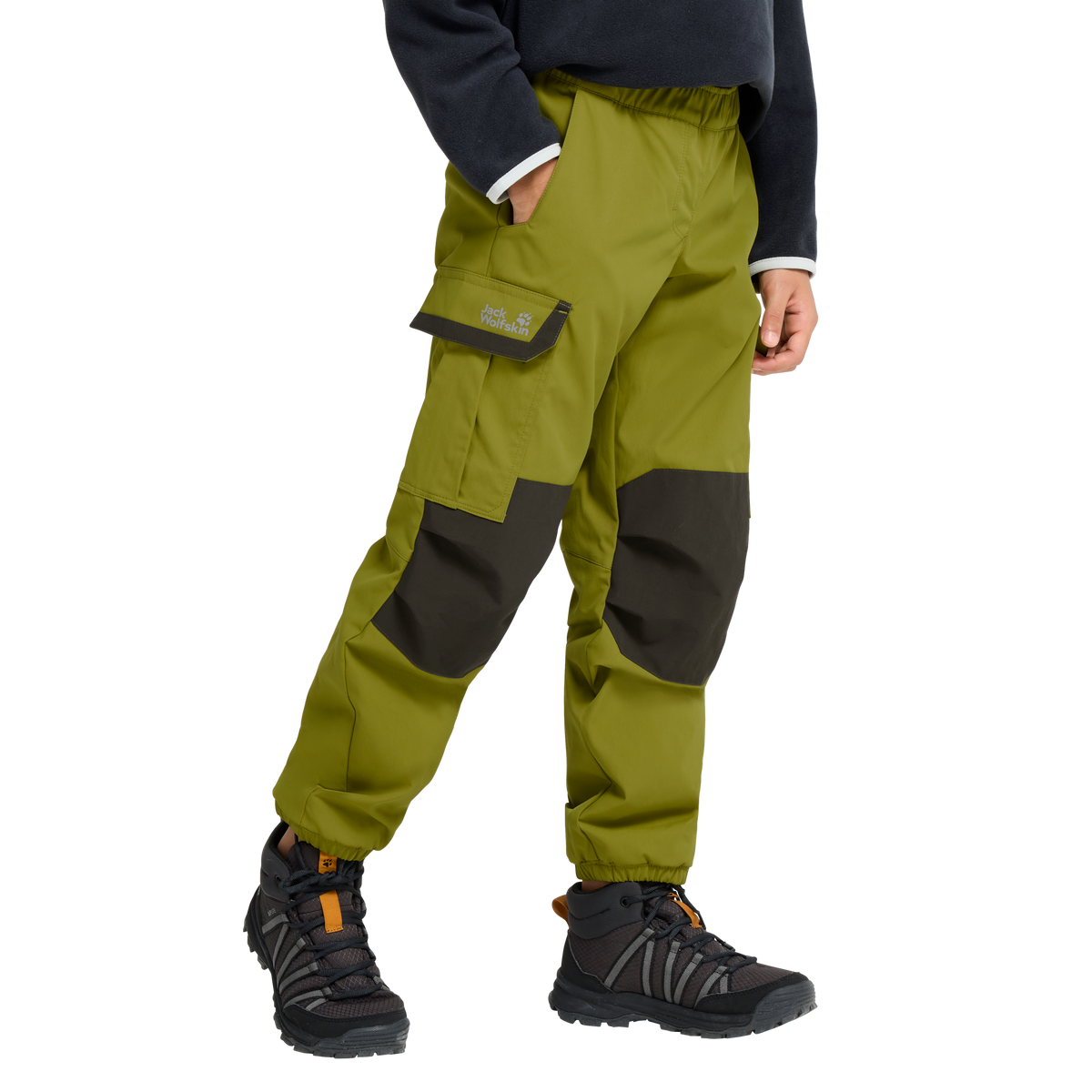 Jack Wolfskin CARGO WINTER PANTS K Kinder Winterhose Khaki Green 7