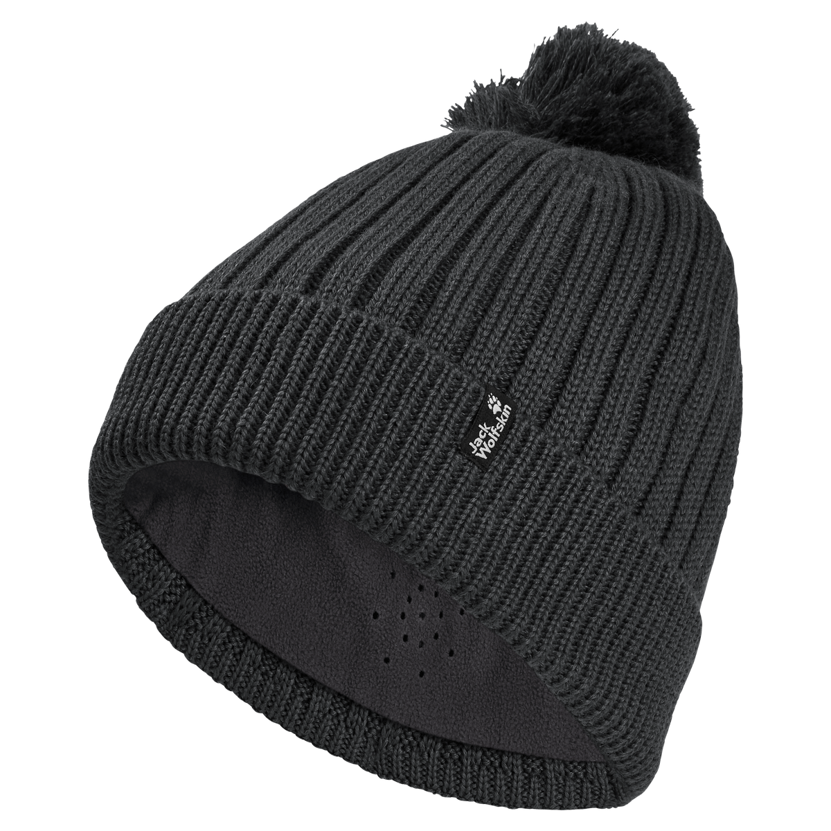 Jack Wolfskin POM POM BEANIE Unisex Wollmütze Phantom 1-a310